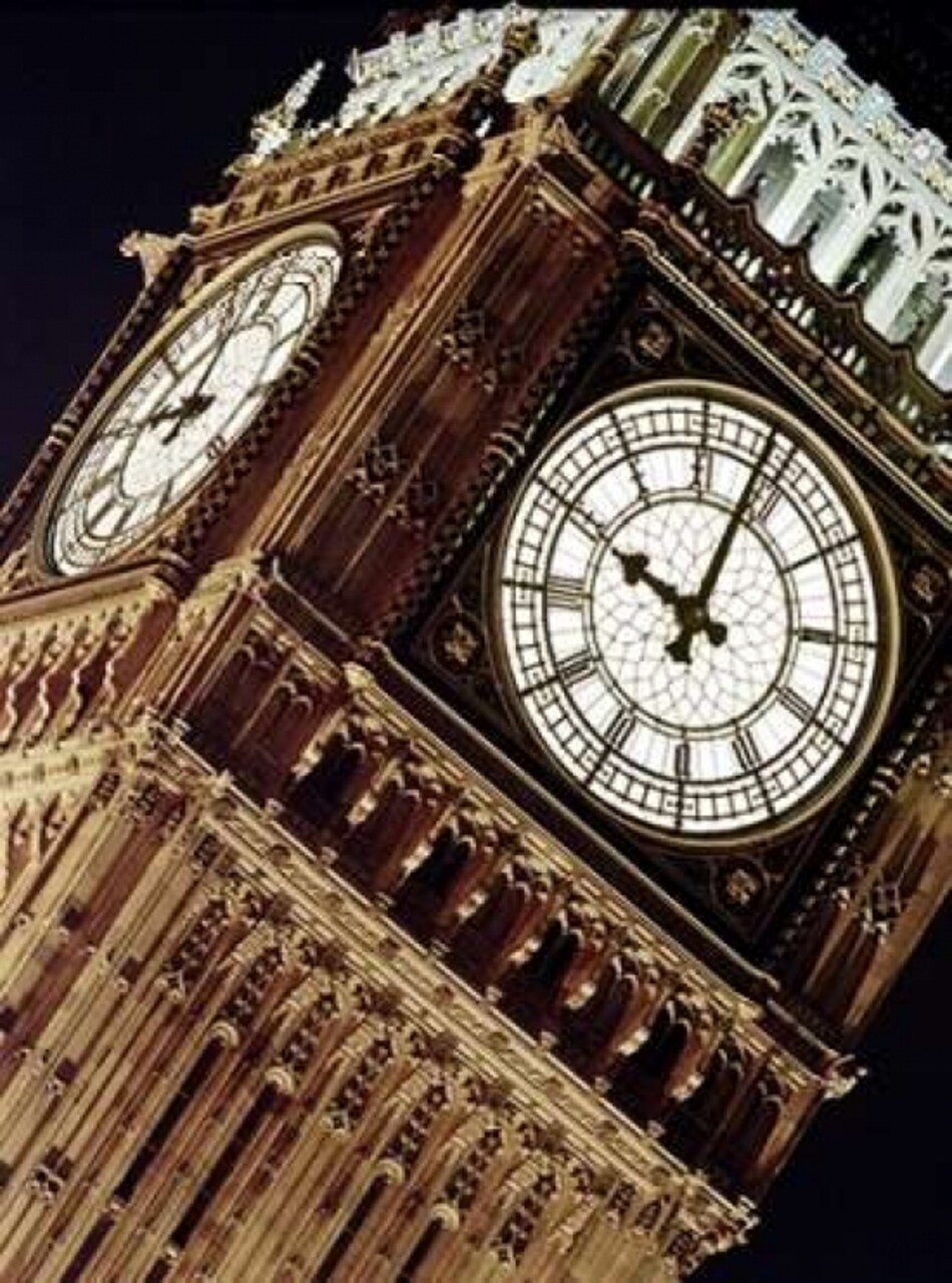 Low angle view of big ben at night, Parliament, England Poster Print by Assaf Frank - Item # VARPDXAF20040201013